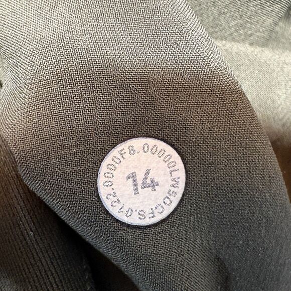 Lululemon Size 14 Keep Moving Pant 7/8 High Rise Green Paperbag Elastic Waist - Picture 10 of 11